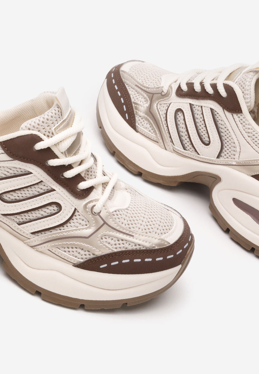 Beżowe sneakersy na platformie Jolysa
