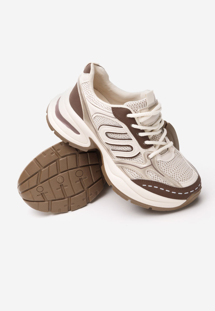 Beżowe sneakersy na platformie Jolysa