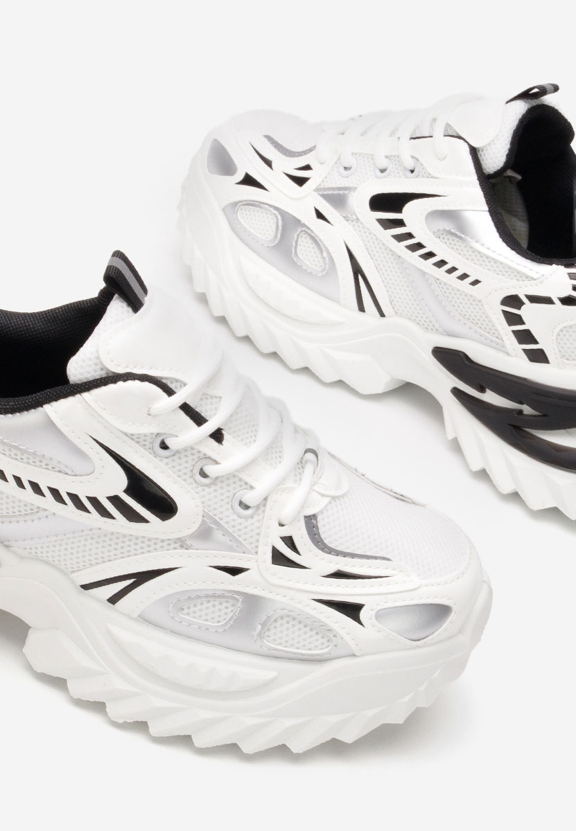 Białe sneakersy na platformie Jacalyn