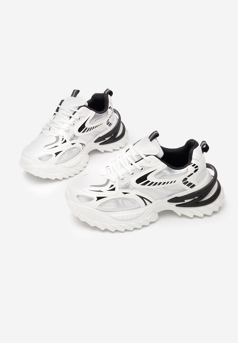 Białe sneakersy na platformie Jacalyn