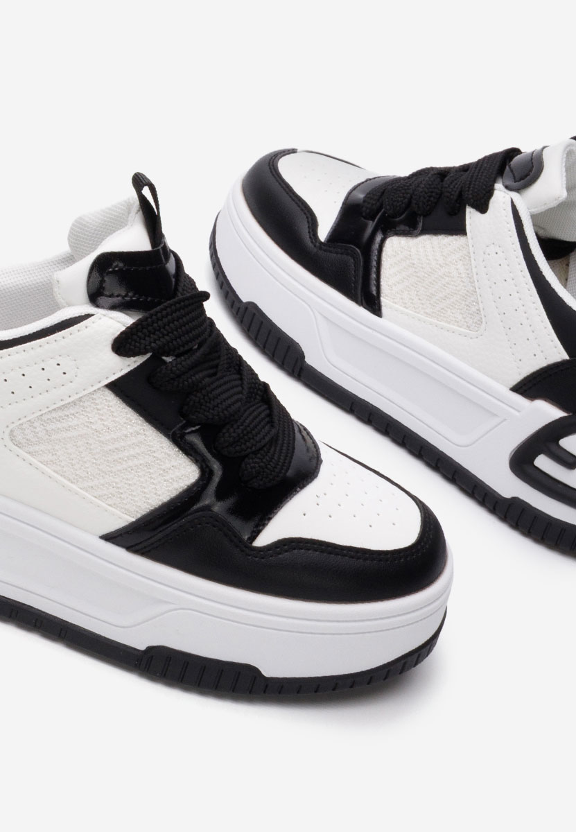 Białe sneakersy na platformie Jenyffer