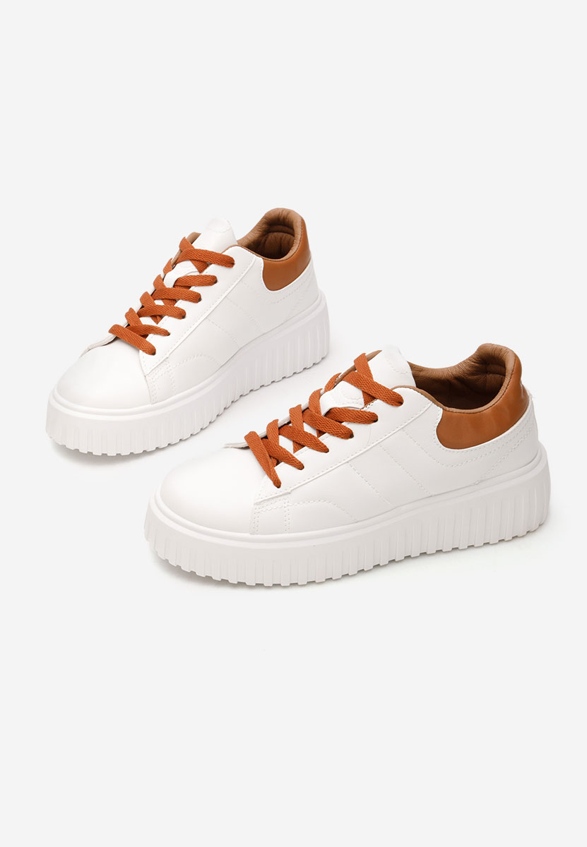 Białe sneakersy na platformie Raula