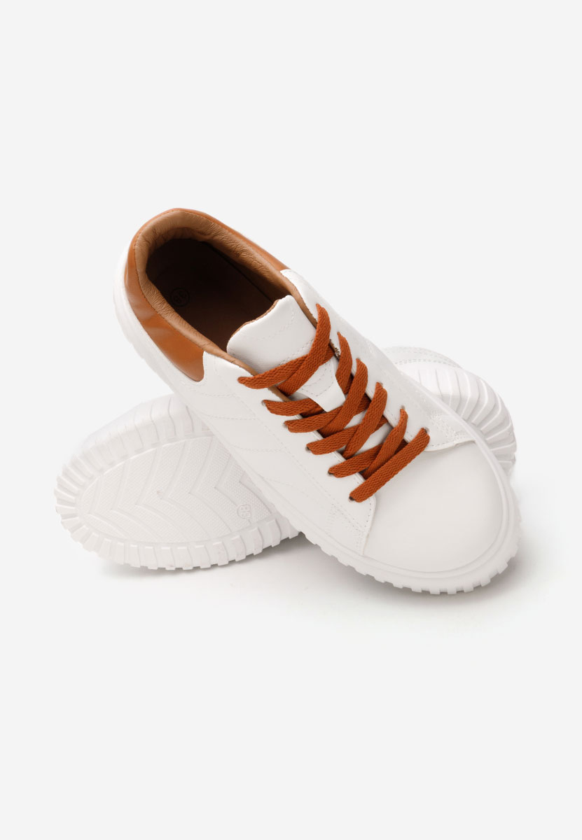 Białe sneakersy na platformie Raula