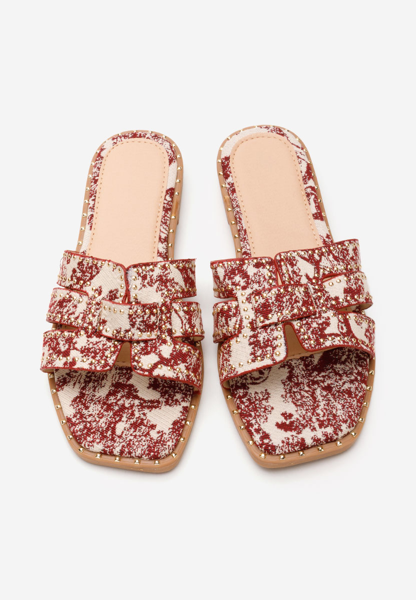 Czerwone klapki płaskie Vyviana Czerwone klapki płaskie Vyviana