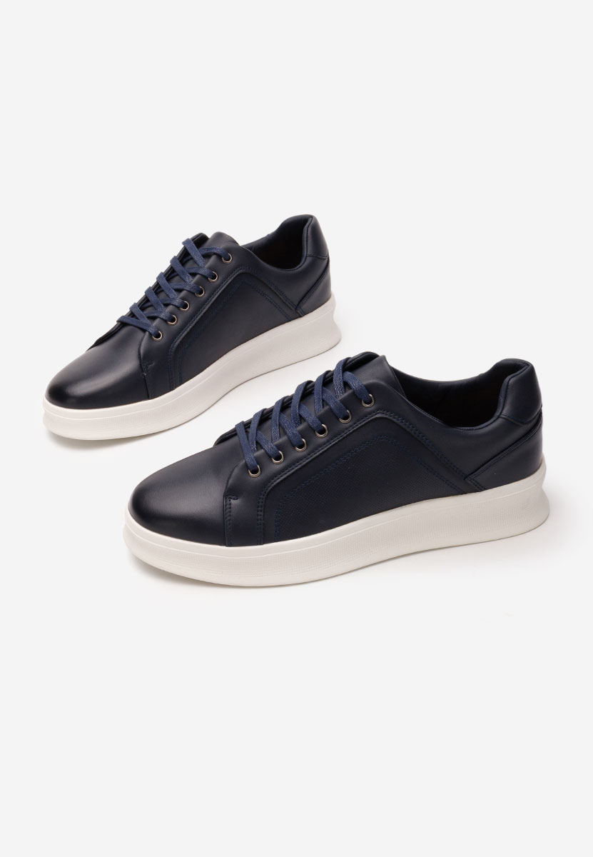 Niebieskie sneakersy męskie Petru