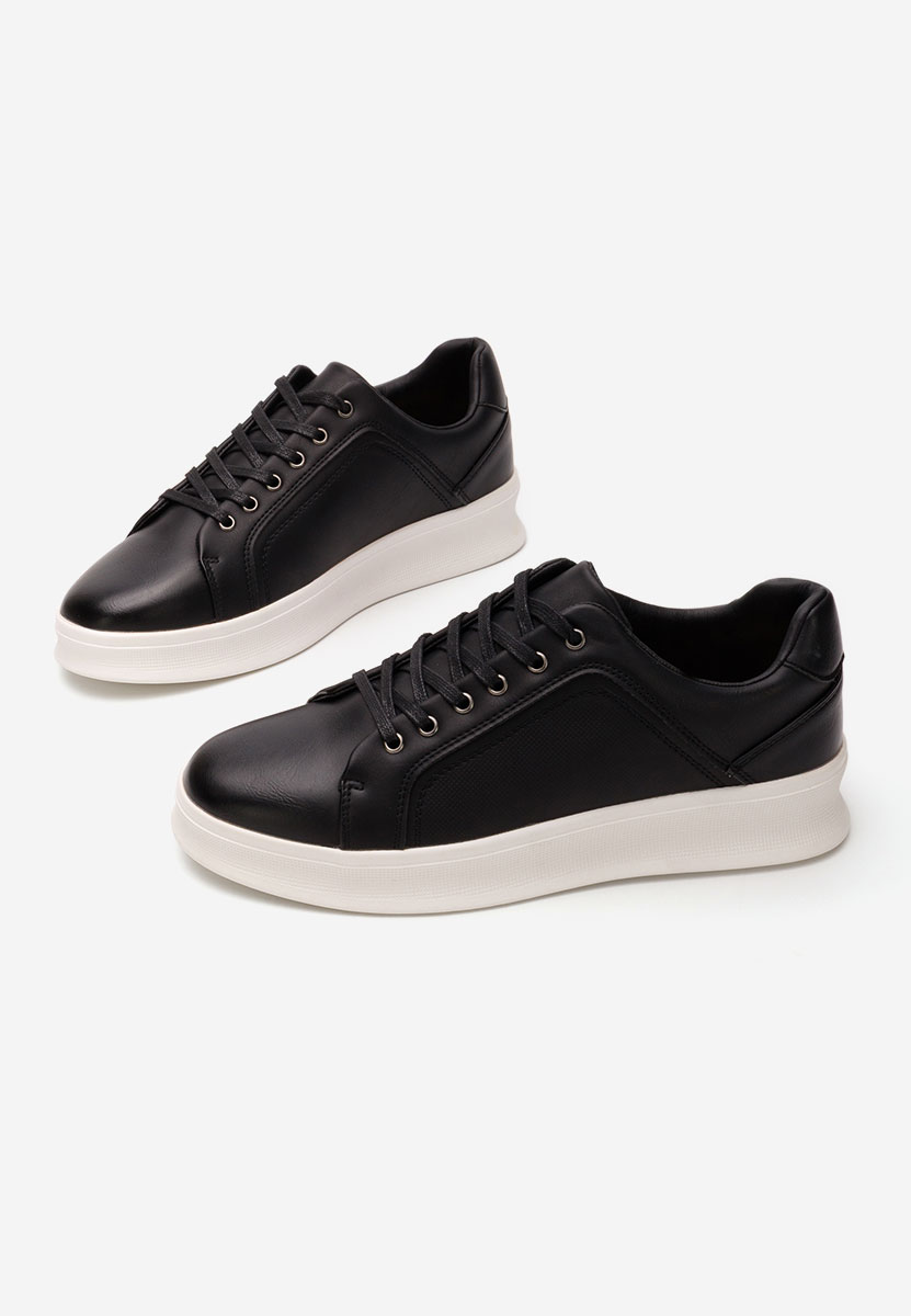 Czarne sneakersy męskie Petru