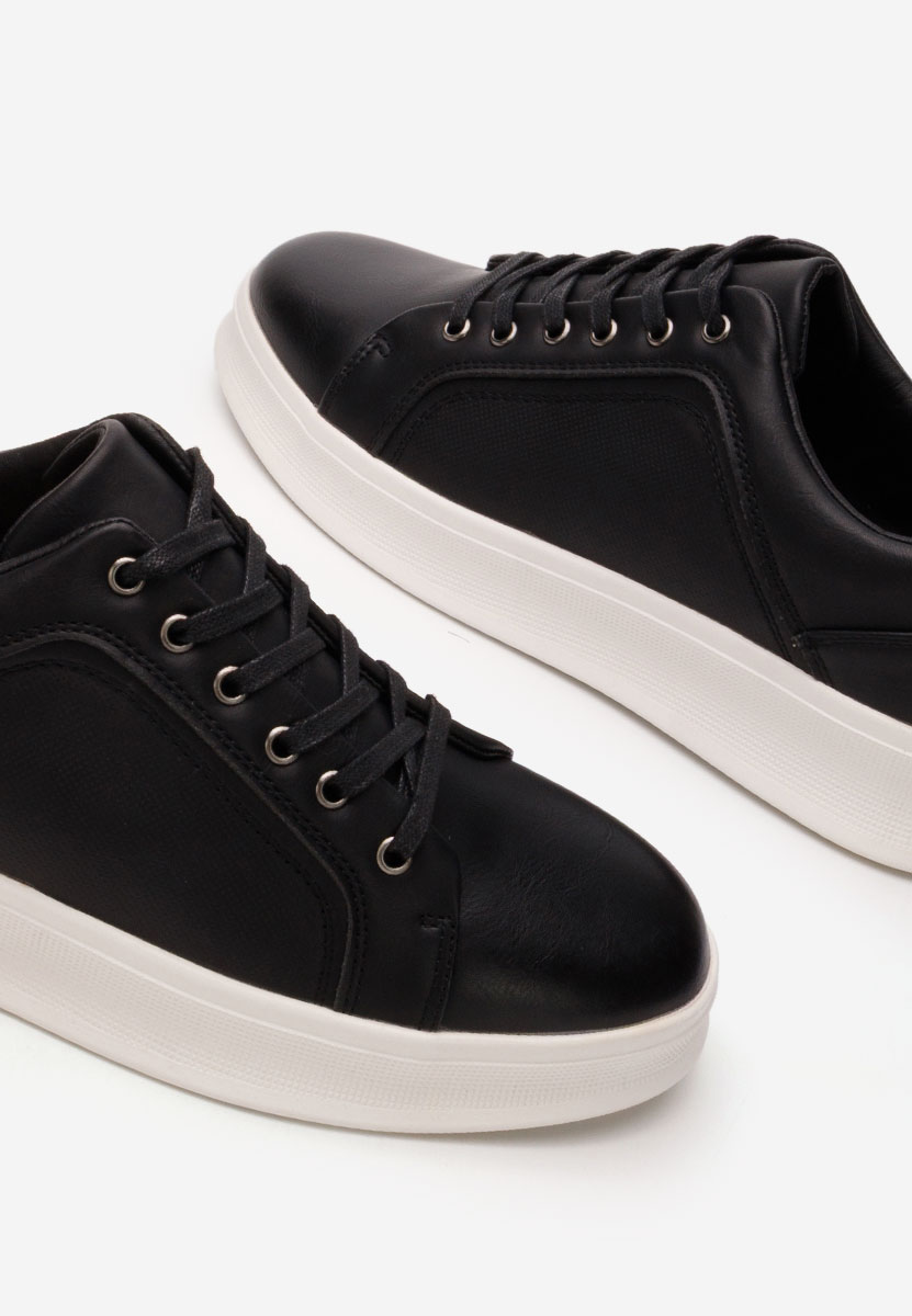 Czarne sneakersy męskie Petru