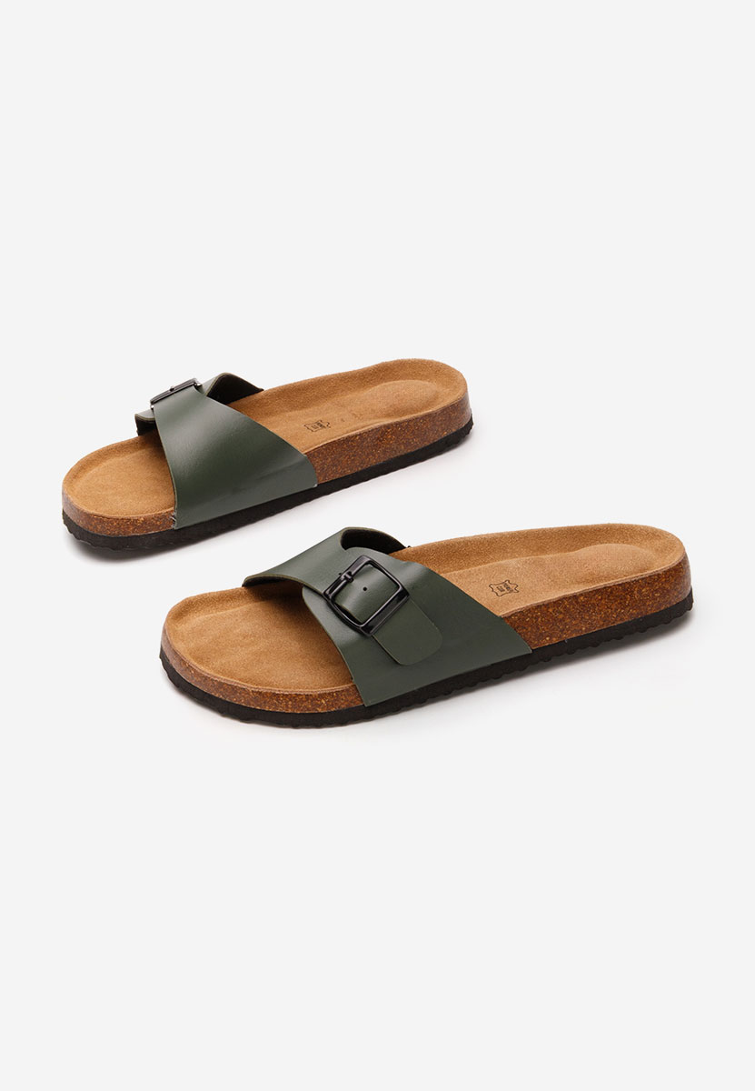 Zielone klapki męskie Larson