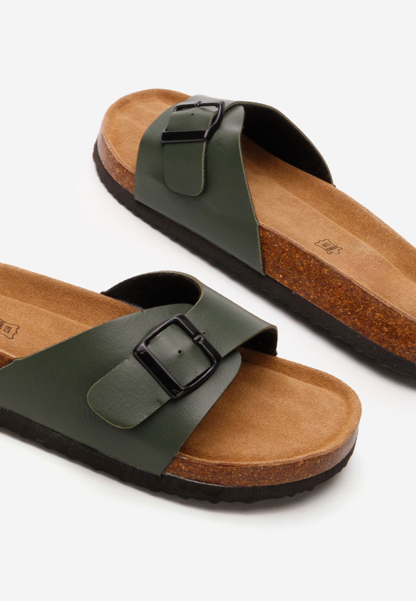 Zielone klapki męskie Larson