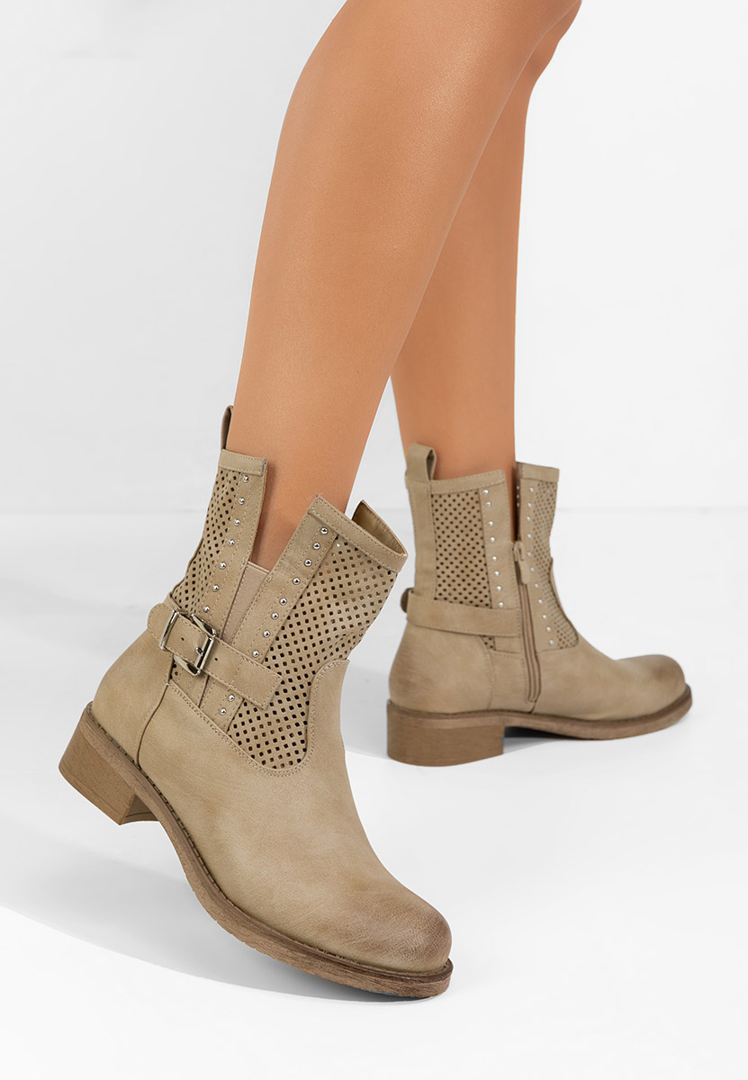 Khaki botki wiosenne Louella