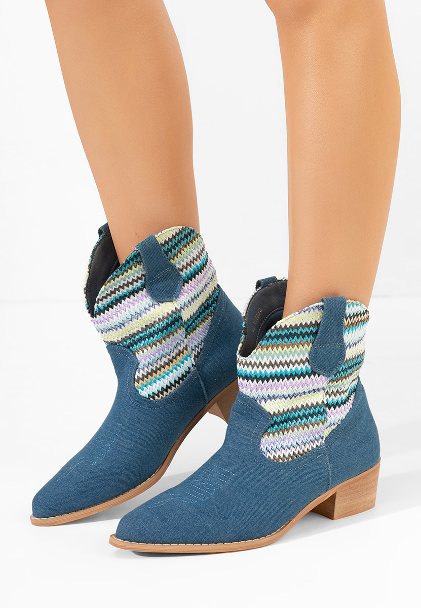 Granatowe kowbojki damskie Lusilda