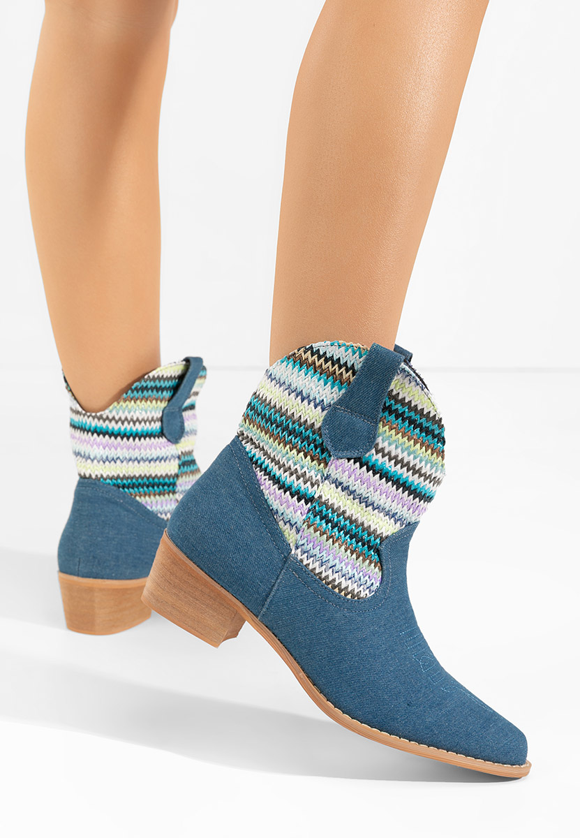 Granatowe kowbojki damskie Lusilda