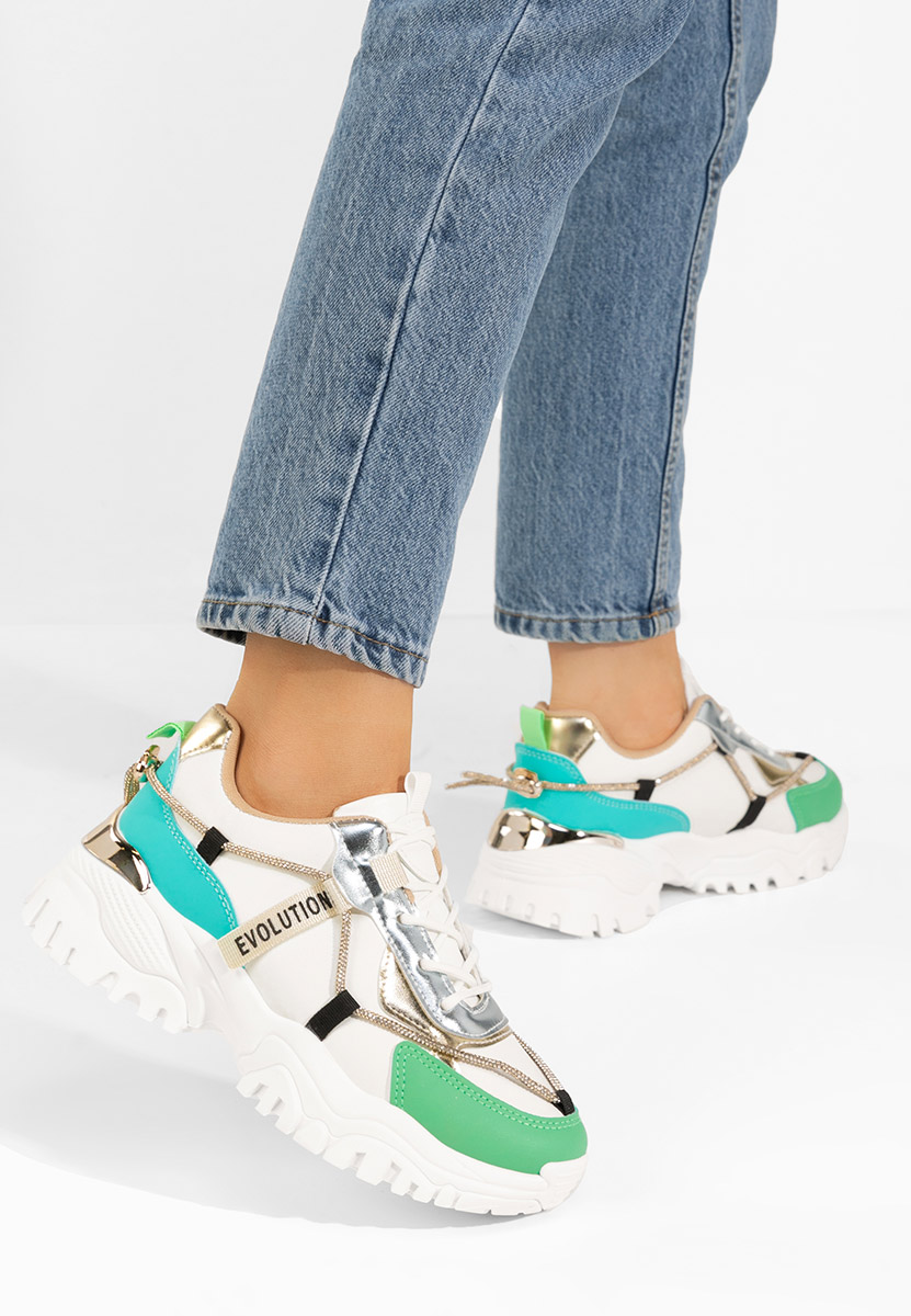 Białe sneakersy na platformie Kristenysa