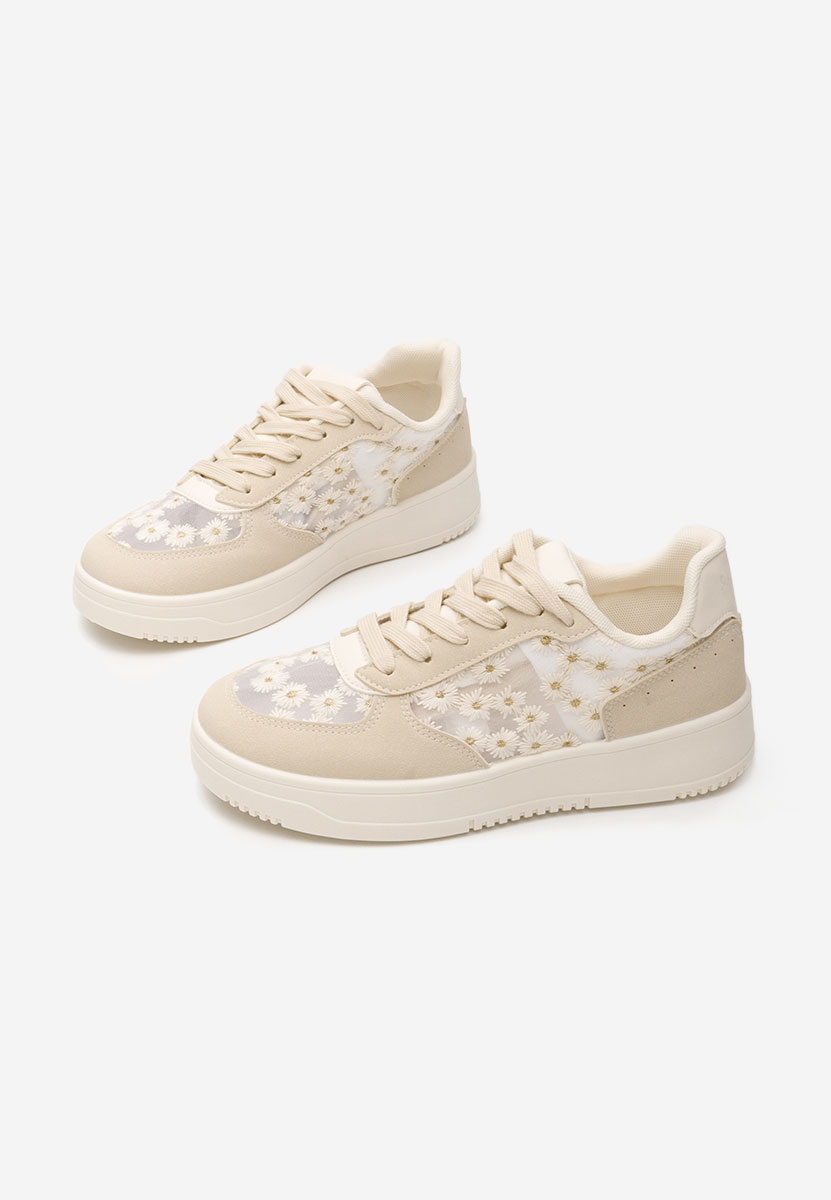 Beżowe sneakersy damskie Beckie