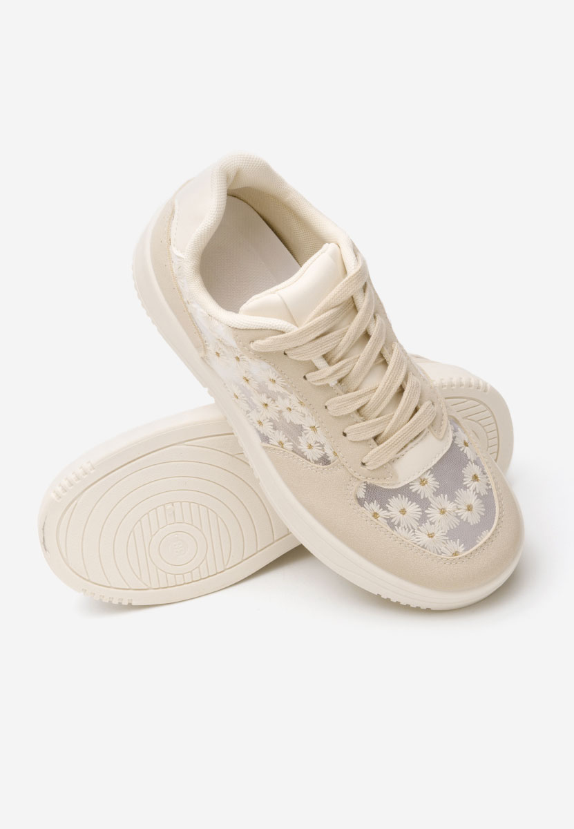 Beżowe sneakersy damskie Beckie