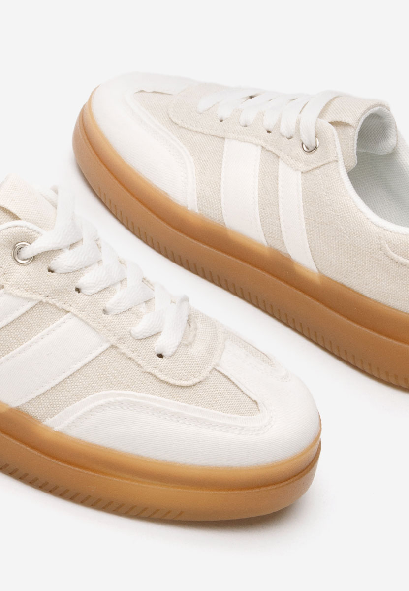 Beżowe sneakersy damskie Herberta