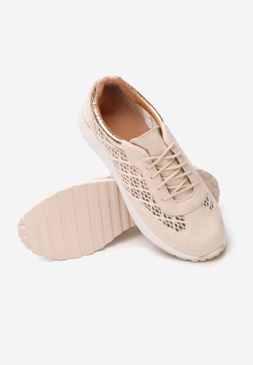 Beżowe sneakersy damskie Deena V2