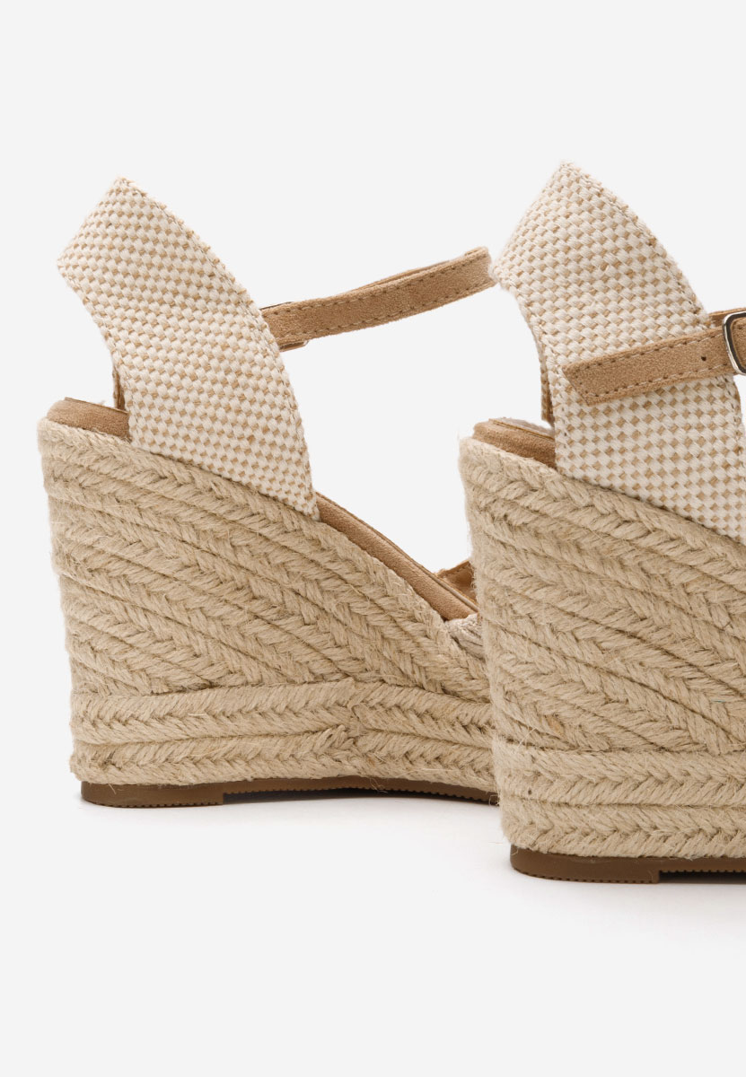 Khaki espadryle na koturnie Rayansa