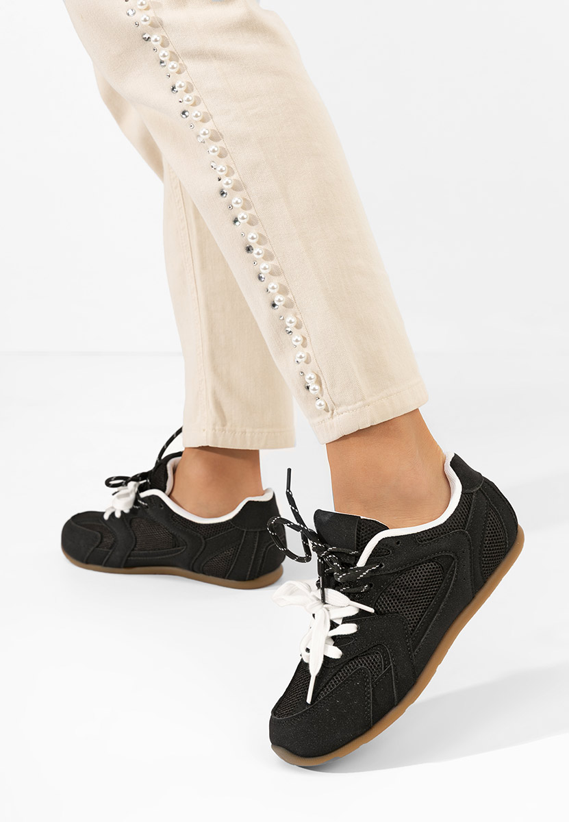 Czarne sneakersy damskie Lynesa