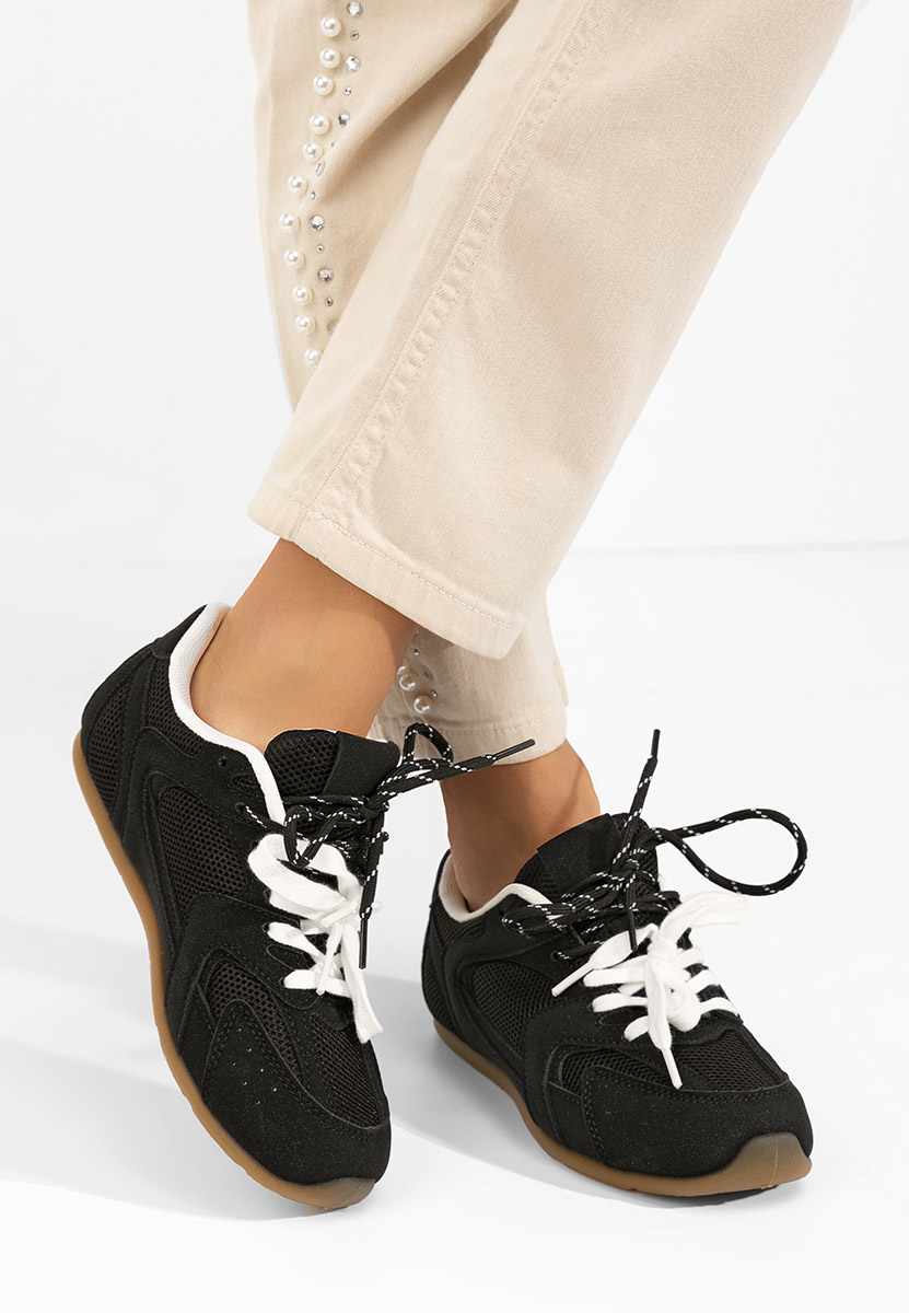 Czarne sneakersy damskie Lynesa