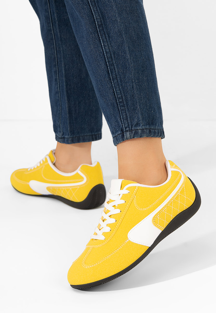 Żółte sneakersy damskie Midysa