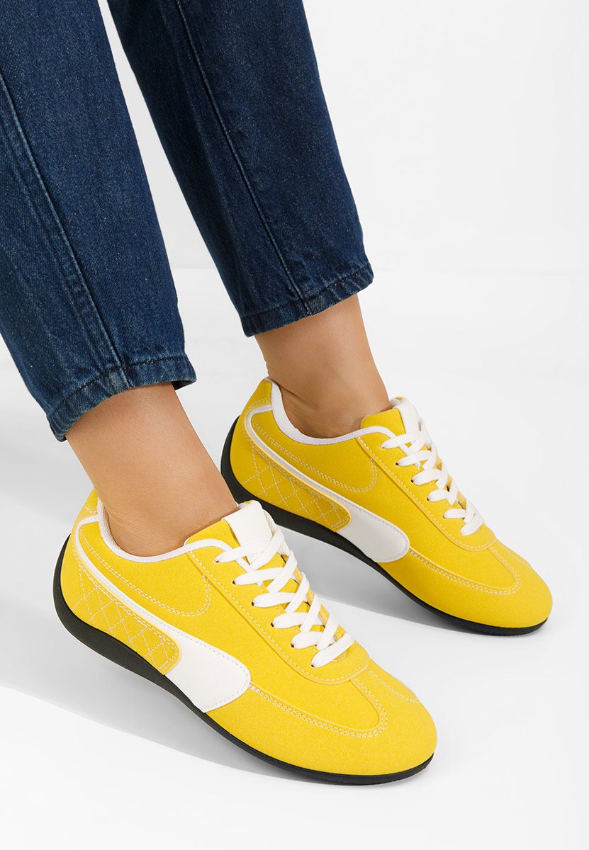 Żółte sneakersy damskie Midysa