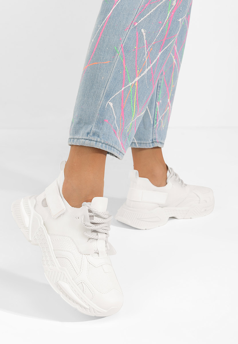 Białe sneakersy damskie Roxann