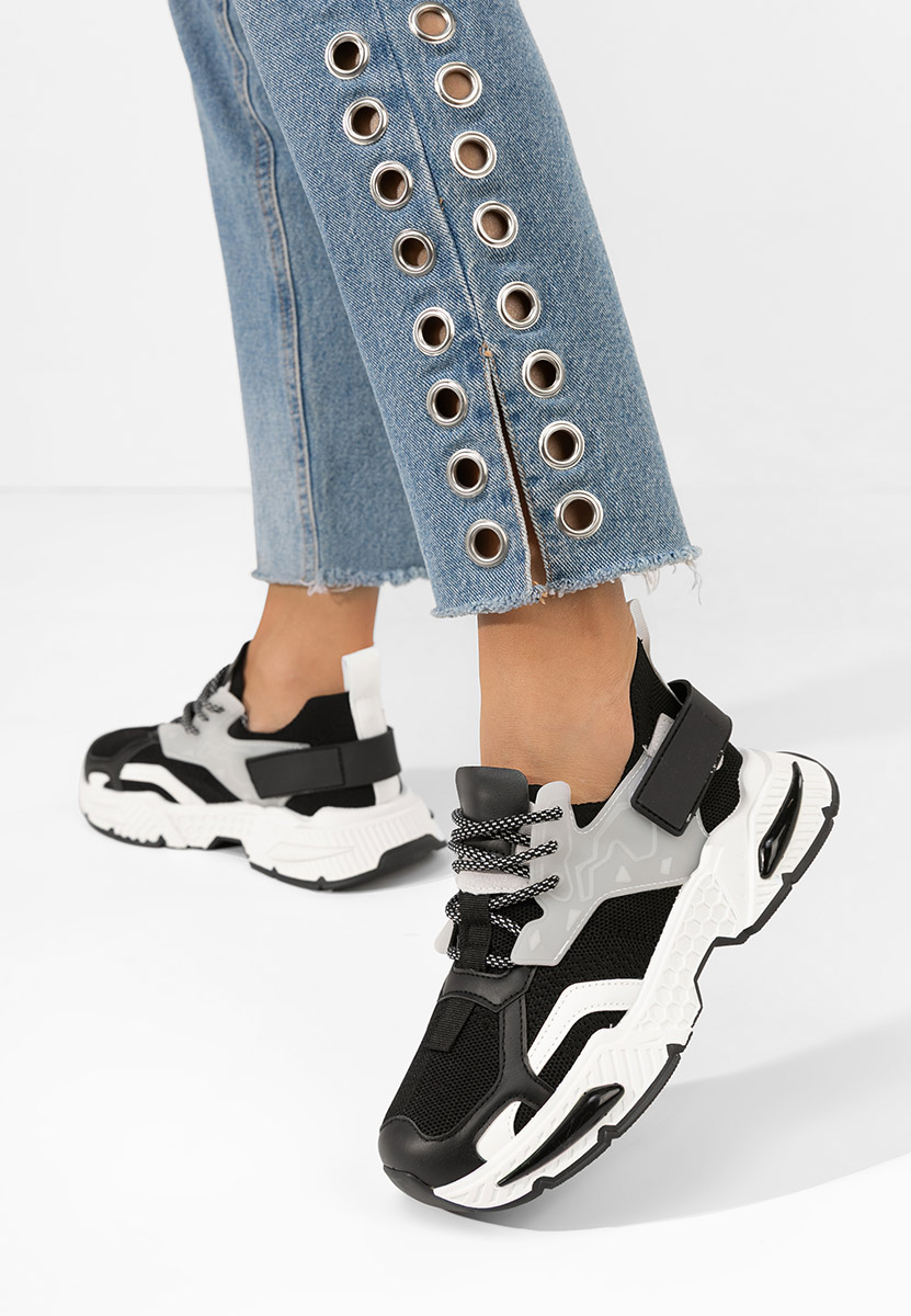 Czarne sneakersy damskie Roxann