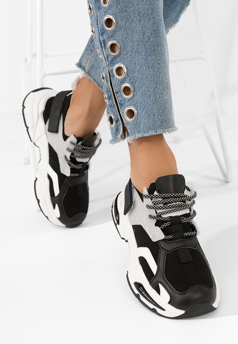 Czarne sneakersy damskie Roxann