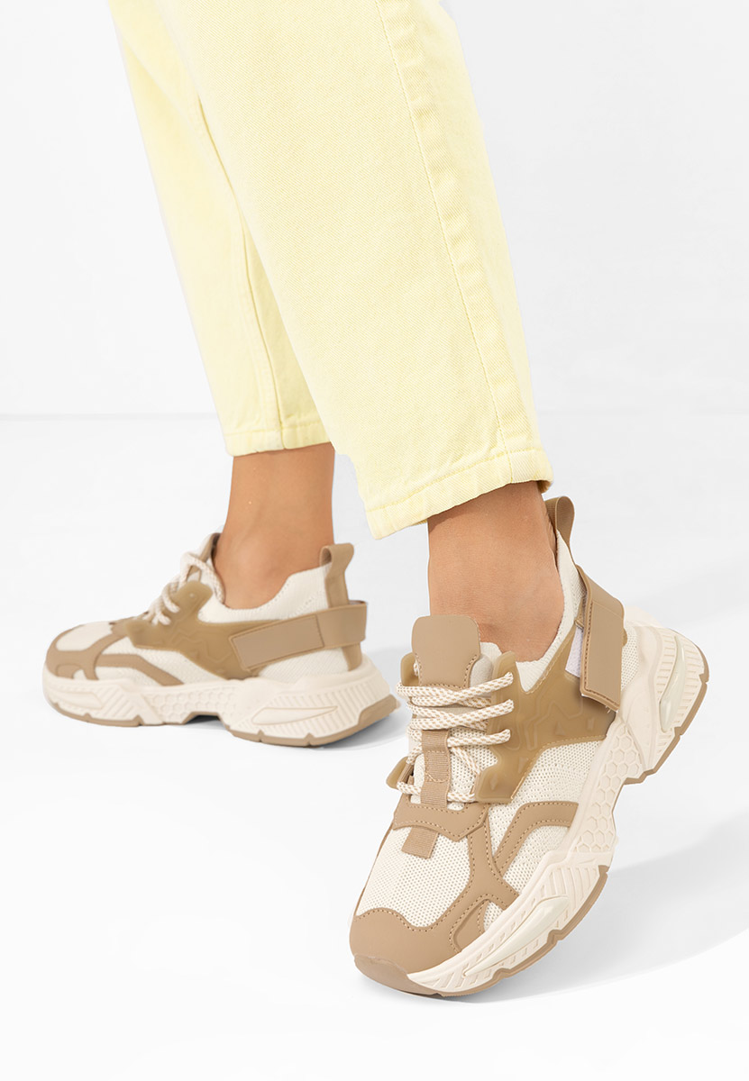 Khaki sneakersy damskie Roxann