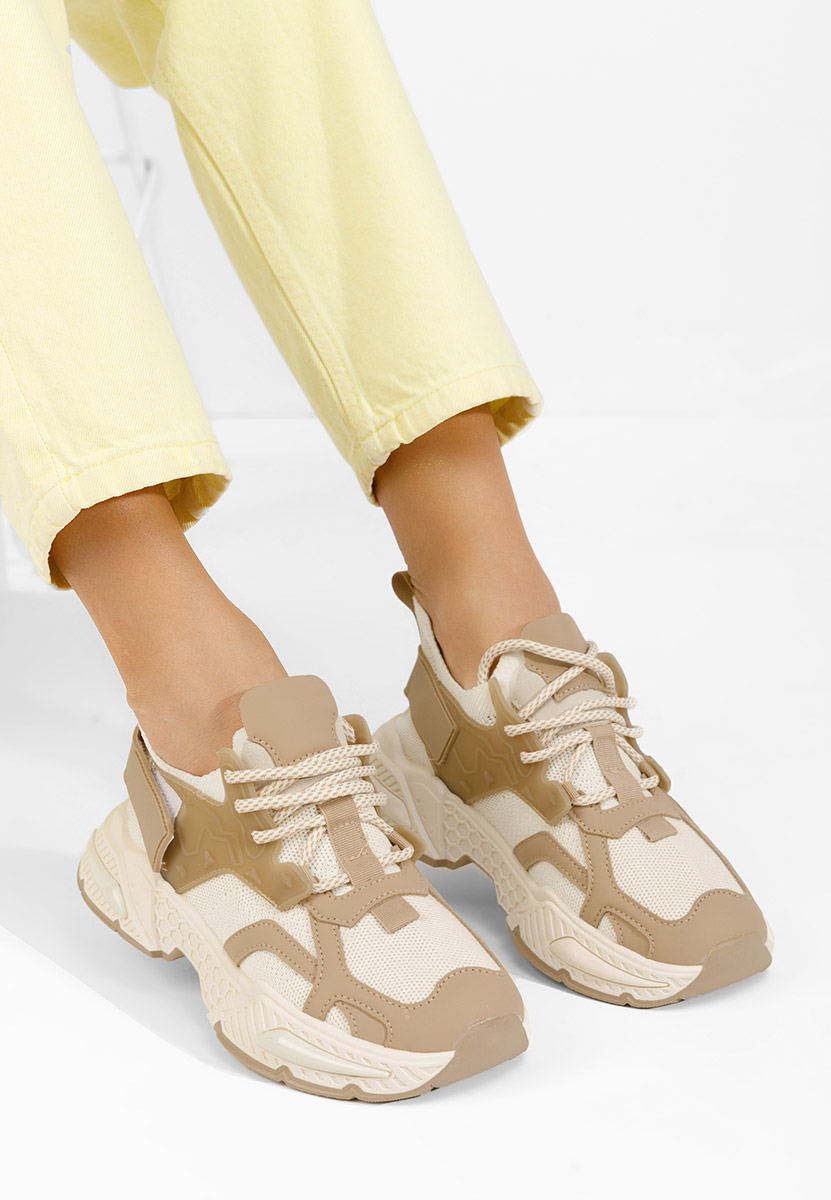 Khaki sneakersy damskie Roxann