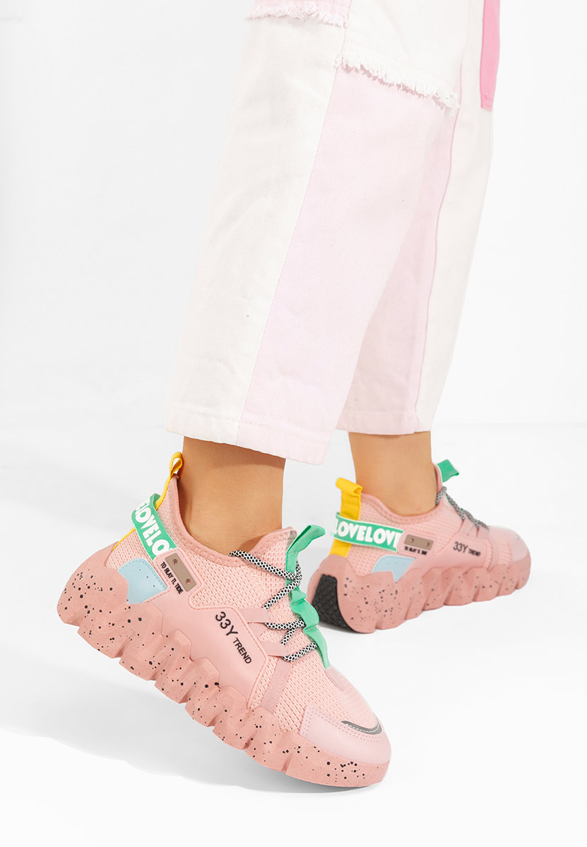 Różowe sneakersy damskie Caledonia