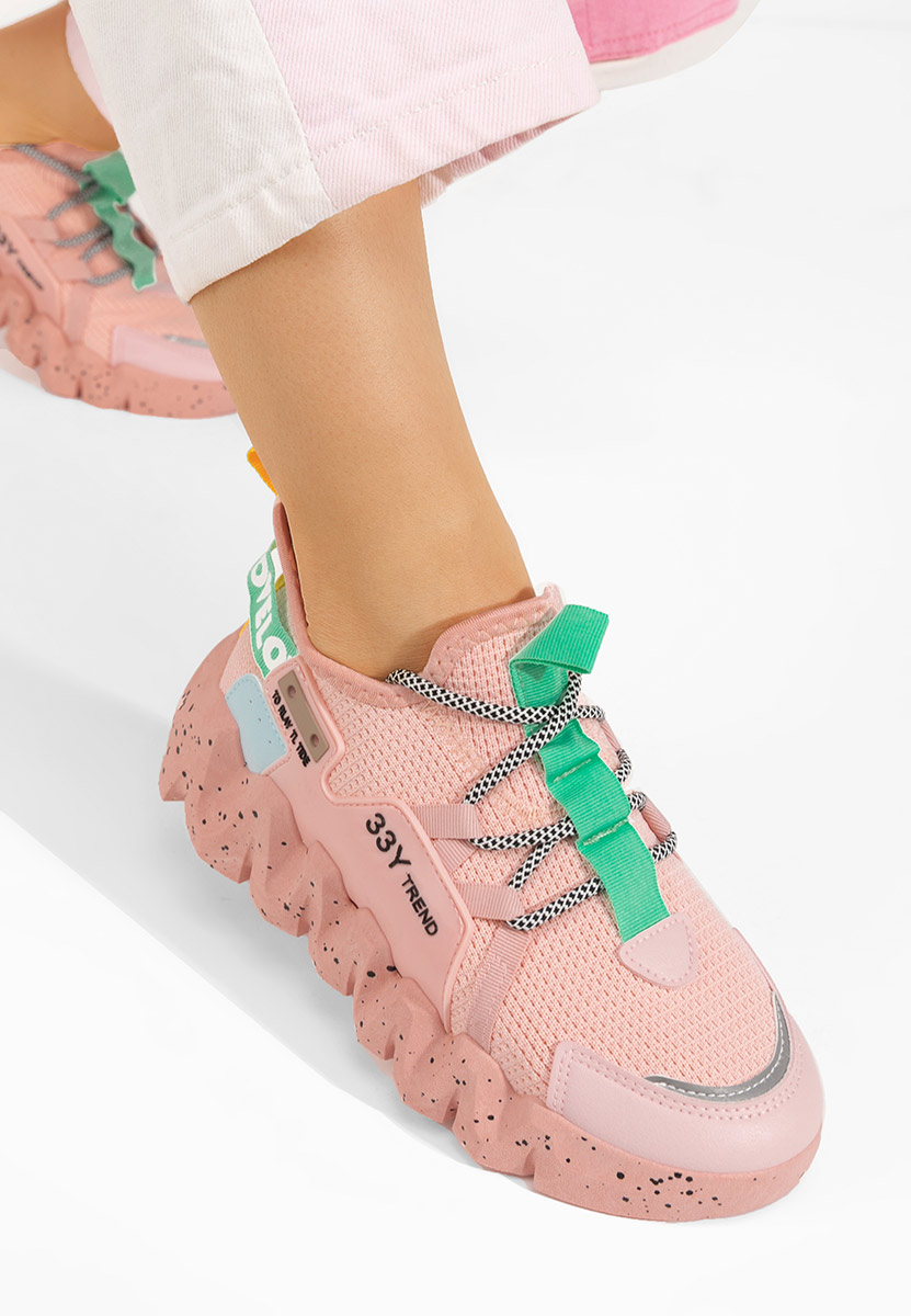 Różowe sneakersy damskie Caledonia