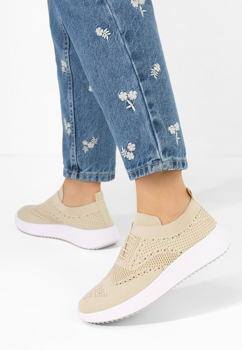 Beżowe buty sportowe damskie Sorisa V2