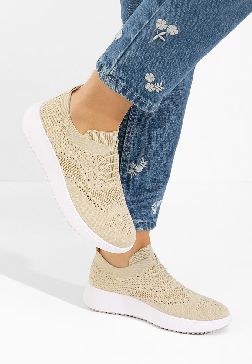 Beżowe buty sportowe damskie Sorisa V2