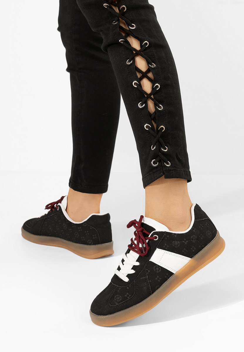 Czarne sneakersy damskie Lahoma