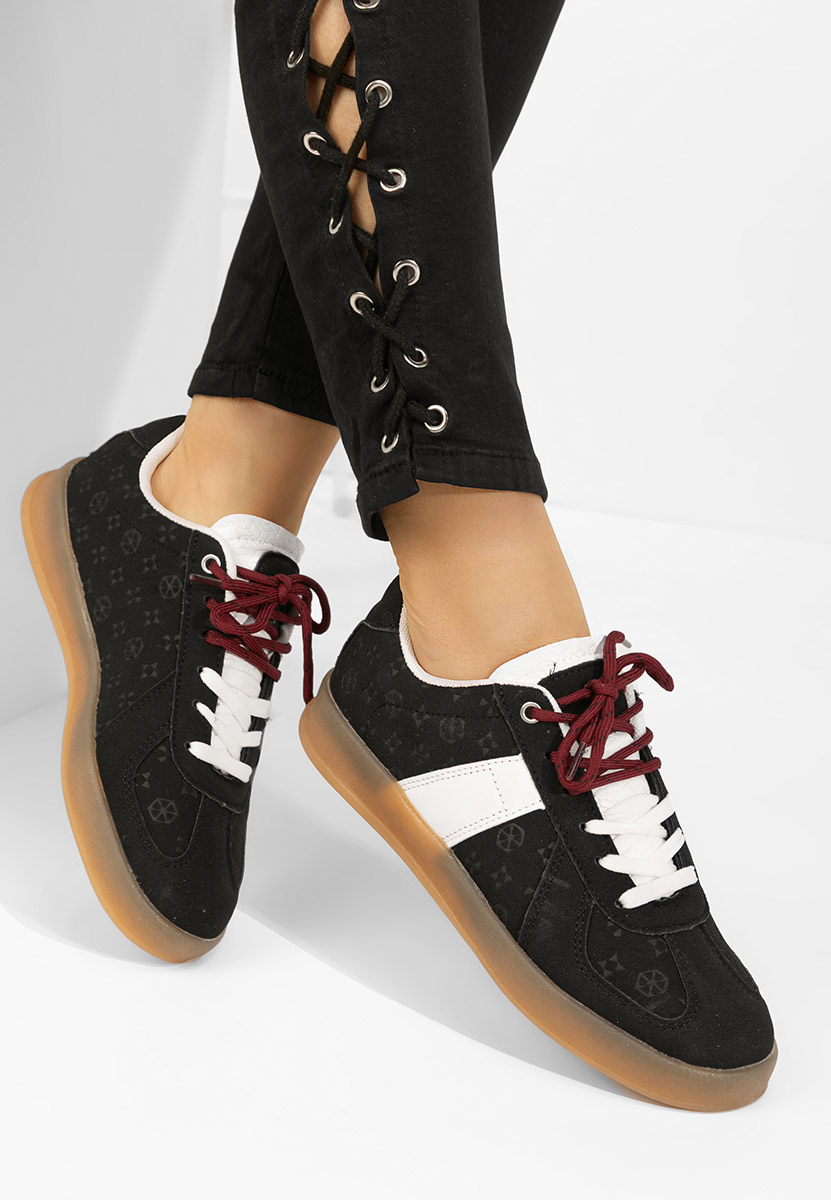 Czarne sneakersy damskie Lahoma