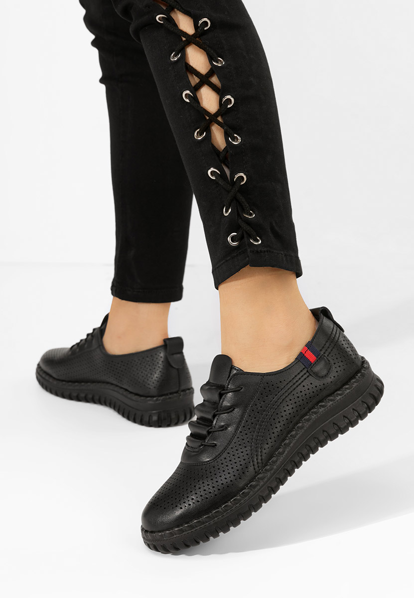 Czarne sneakersy damskie Petrina