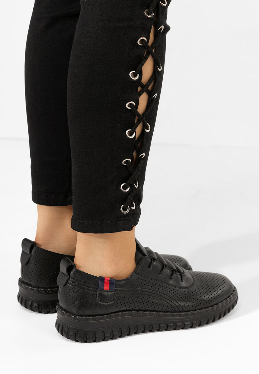 Czarne sneakersy damskie Petrina