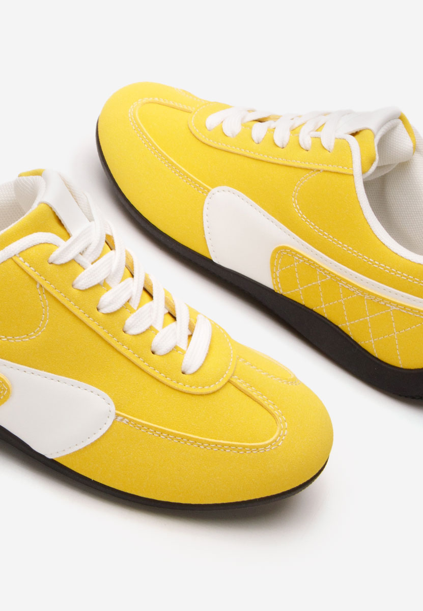 Żółte sneakersy damskie Midysa