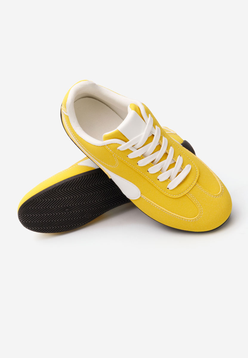 Żółte sneakersy damskie Midysa