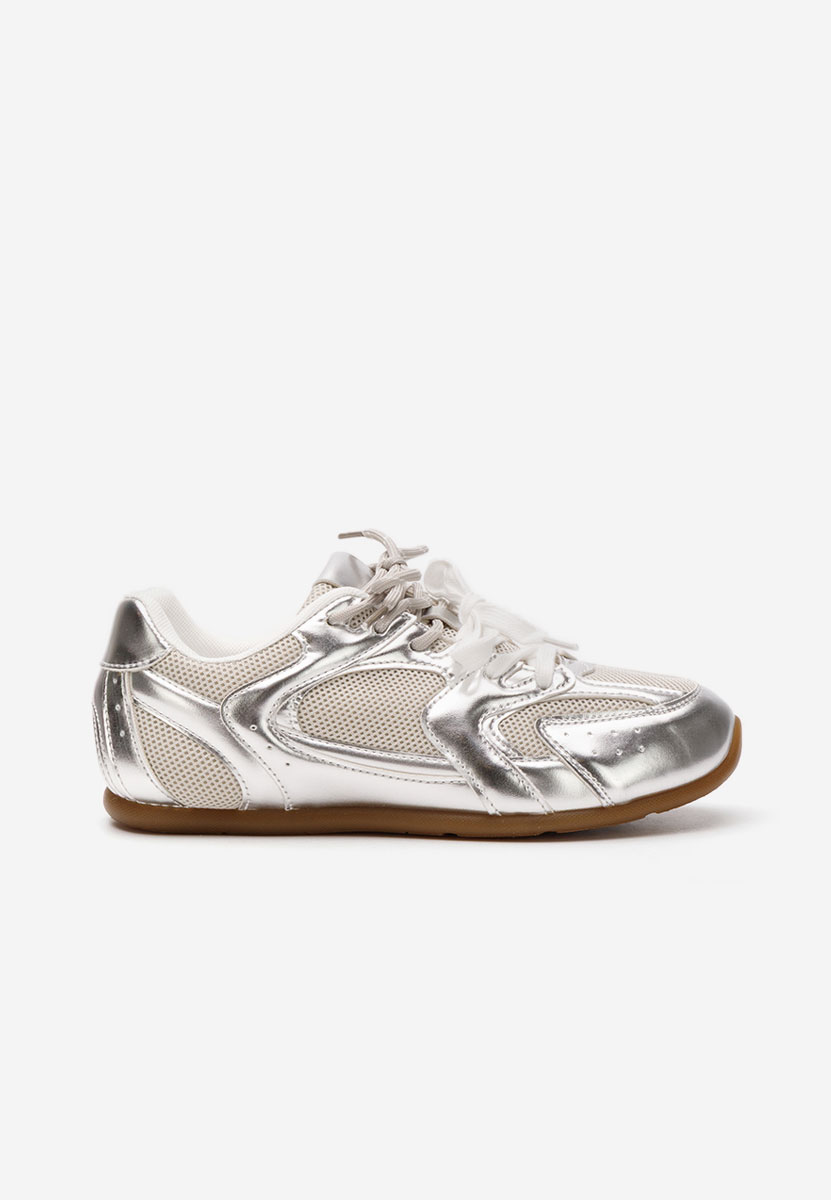 Srebrne sneakersy damskie Lynesa