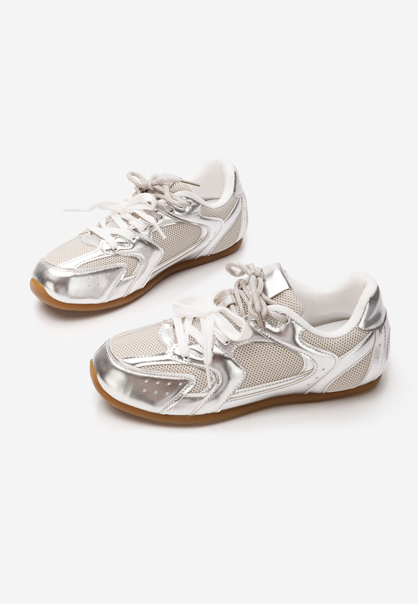 Srebrne sneakersy damskie Lynesa