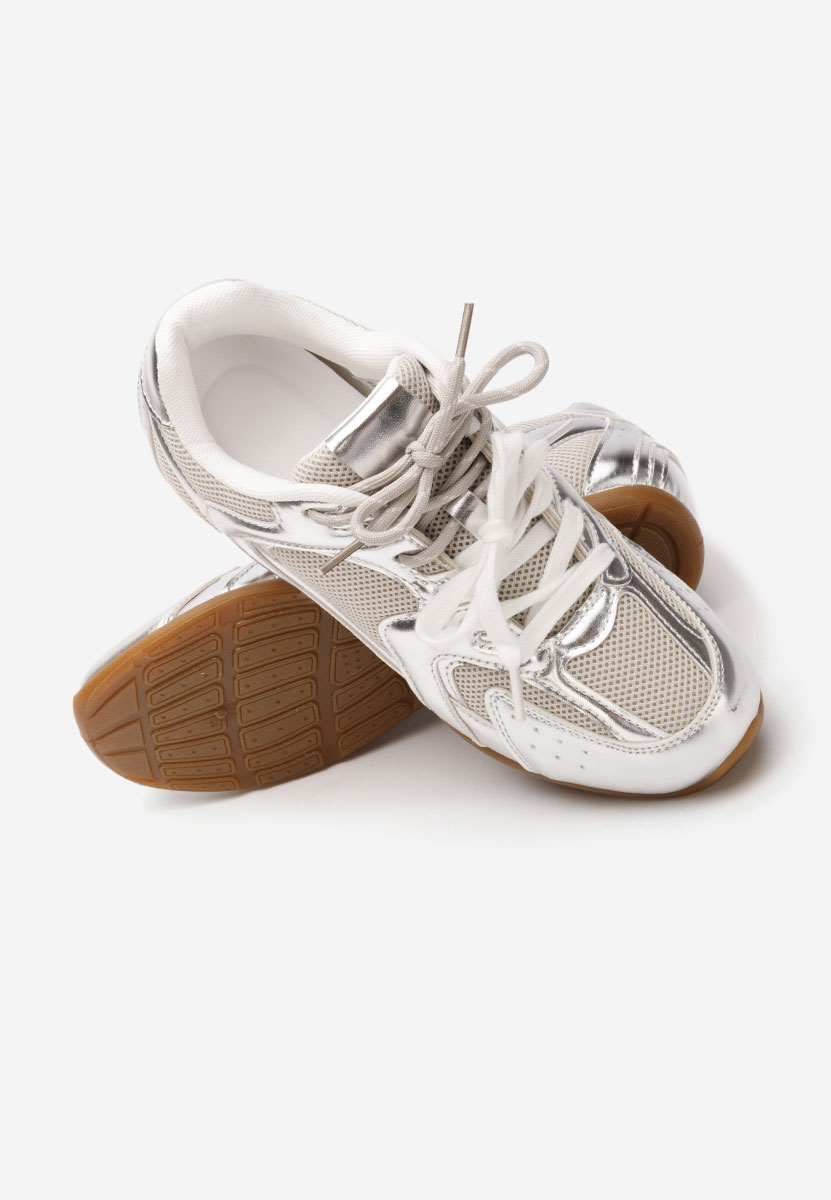 Srebrne sneakersy damskie Lynesa