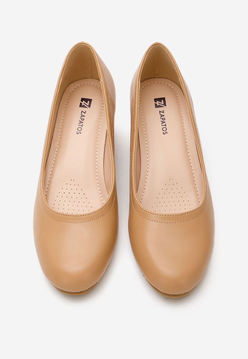 Khaki czółenka na słupku Zinia