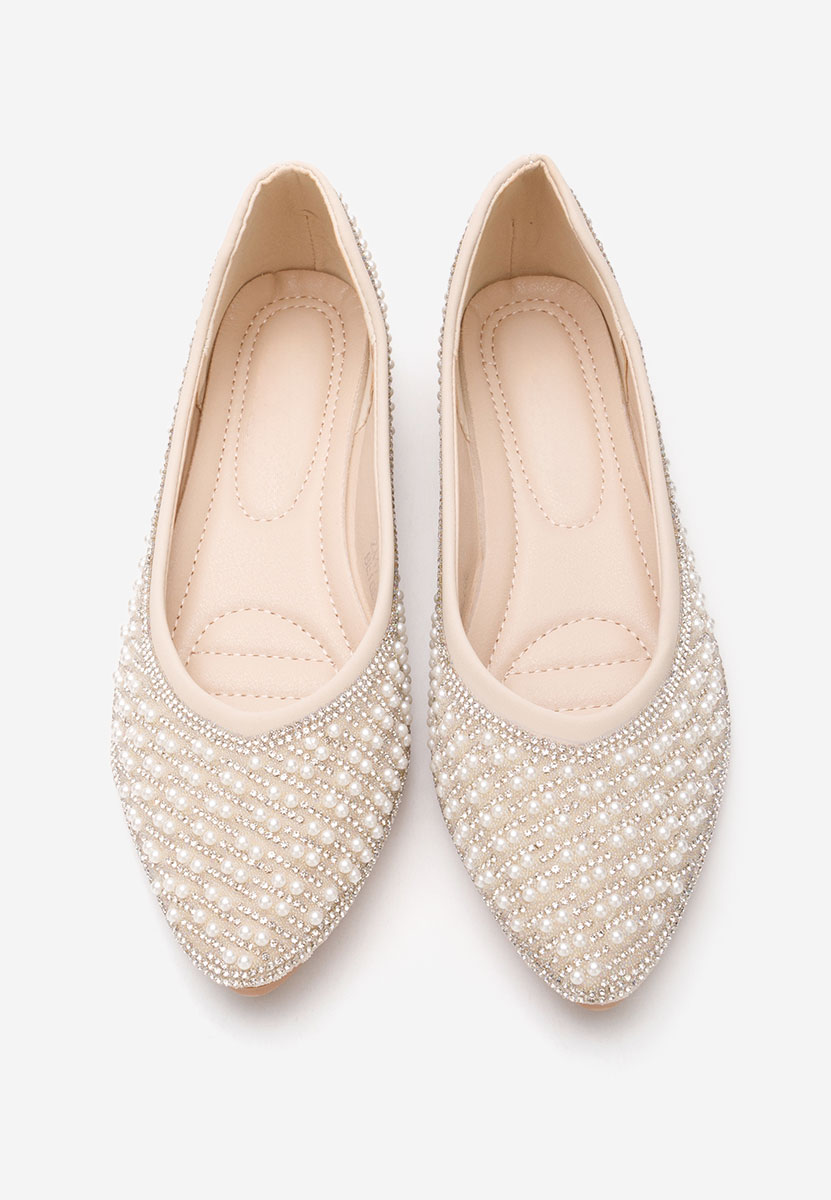 Beżowe eleganckie baleriny Charity
