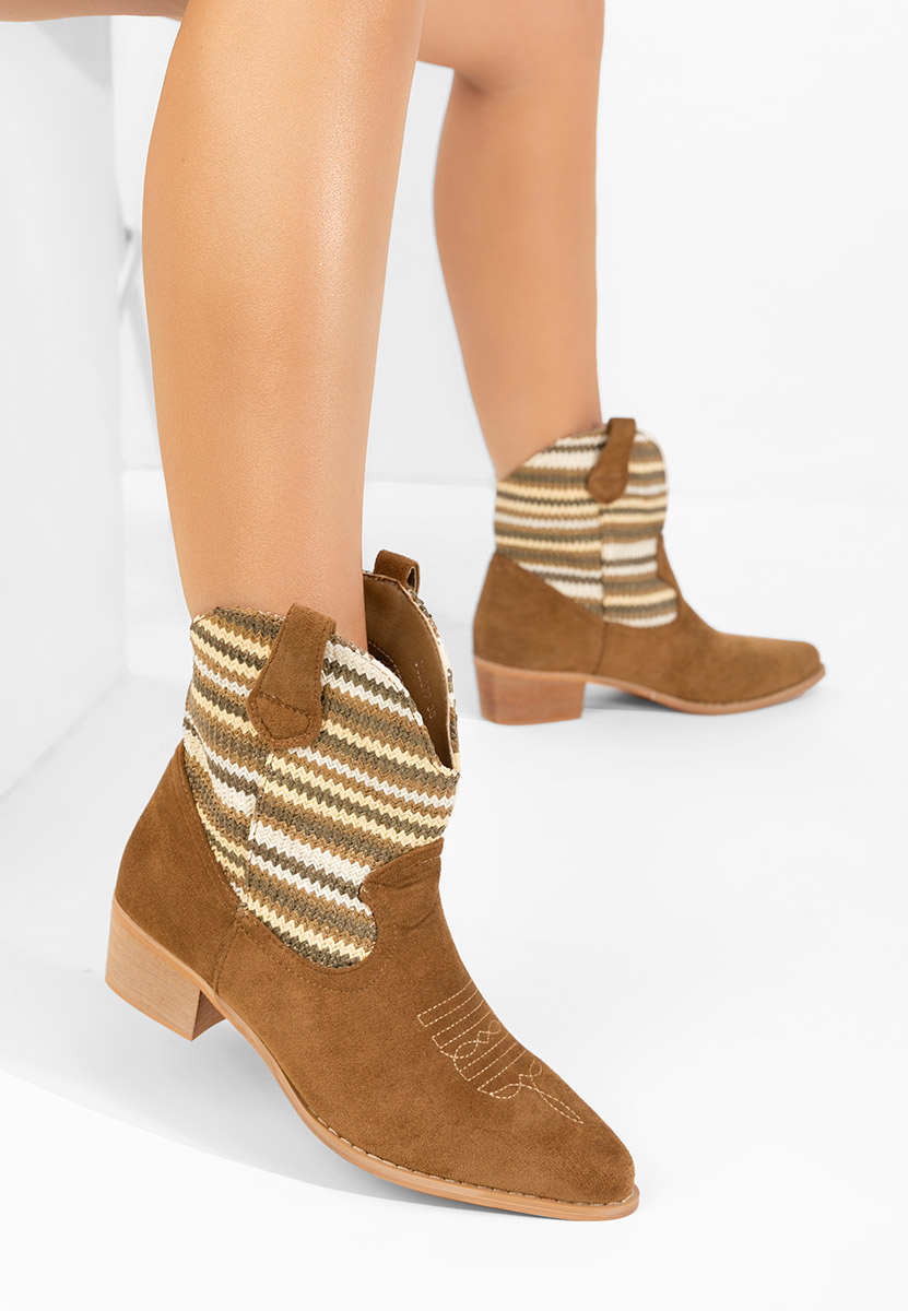 Camelowe kowbojki damskie Lusilda