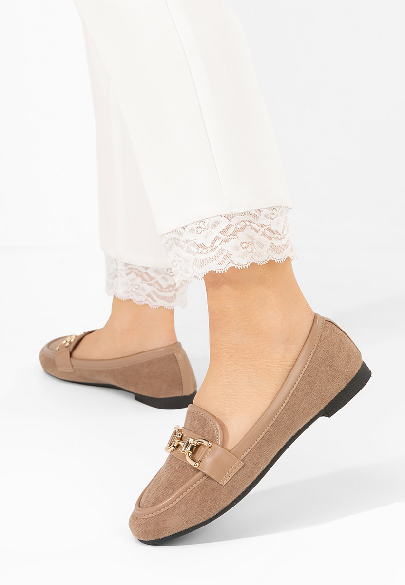 Khaki mokasyny damskie Maribel