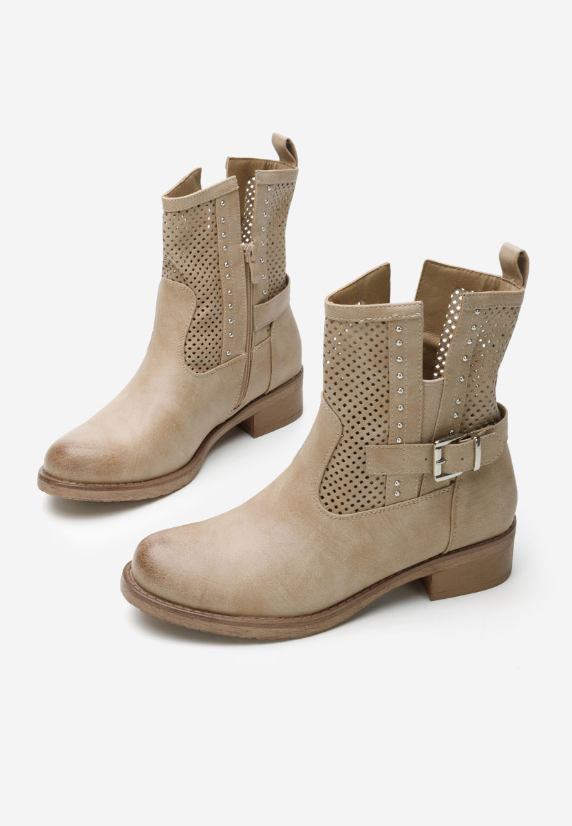 Khaki botki wiosenne Louella