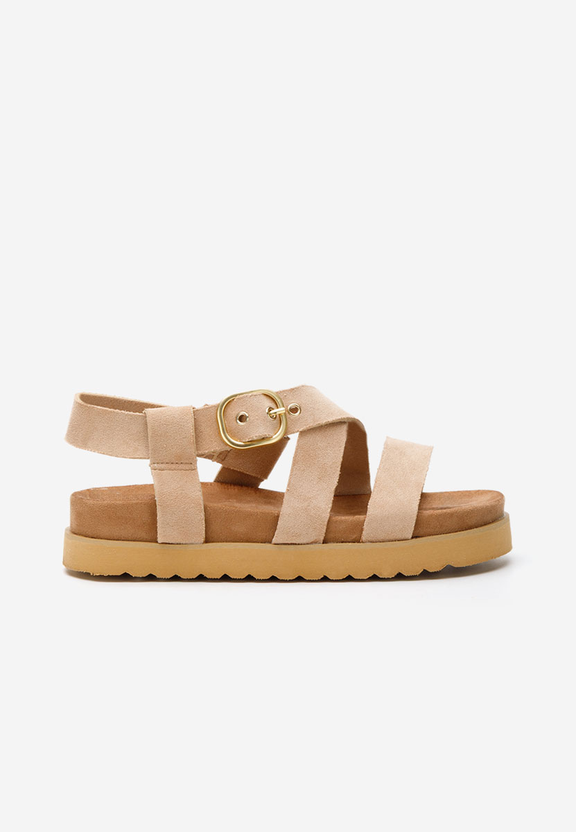 Khaki sandały damskie Karmina